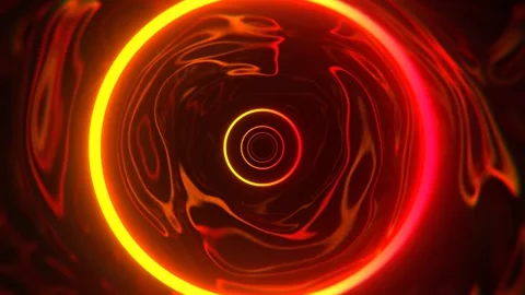 Red and Orange Infinity Sci-Fi Neon Tunnel Background VJ Loop l 4K Stock Footage 295877701