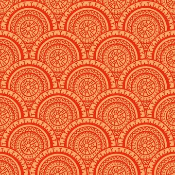 Red and orange round patterns Stock-Illustration