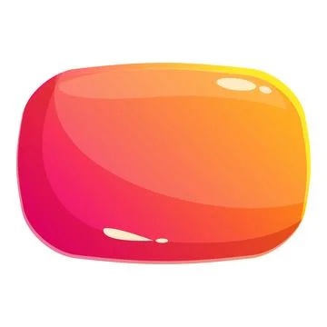 Red and orange rounded rectangle shape glowing on white background Stock Illustration