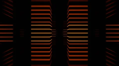 Red and Orange Space with Striped Columns and Lasers Background VJ Loop in 4 Stock Footage 344098325