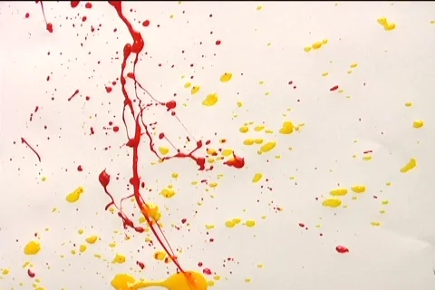 Red and Orange Splatter Stock Footage