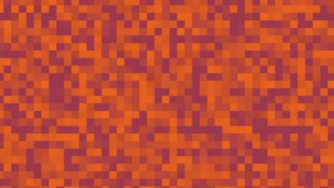 Red and orange squares create a pixelated texture Ilustración de archivo
