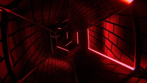 Red and Orange Strobe Cyber Brickway Background VJ Loop in 4K Video stock 314363868