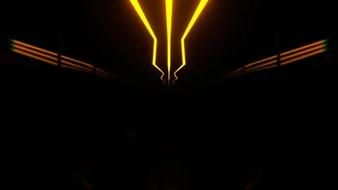 Red and Orange Strobe Neon Sci-Fi Corridor Background VJ Loop l 4K Stock Footage 299568382