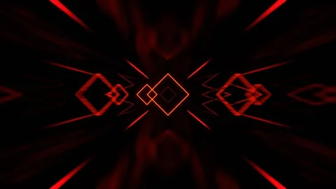 Red and Orange Strobe Neon Rhythm Tunnel Background VJ Loop in 4K Stock Footage 310294798