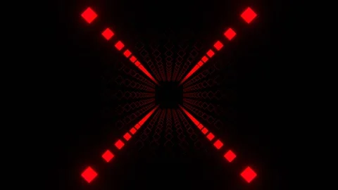 Red and Orange Tunnel with Pulsating Shrinking Particles Background VJ Loop  Stock Footage 344099546