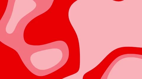 Red and pink abstract wavy shapes in a vibrant pattern suitable for backgrounds Stock Footage 299767920