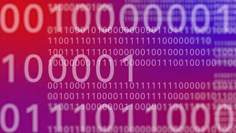 Red and pink camera pan across code Stock Footage 113855932