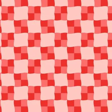 Red and Pink Checkered Pattern Stock Illustration