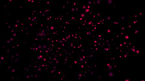 Red and pink glowing particles with bokeh effect, celebration, festive overlay Stock Footage 335993757