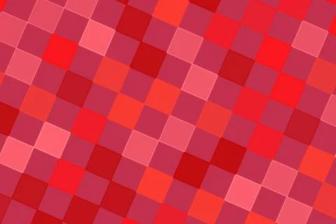 Red and pink mosaic pattern of squares on colorful background Stock Illustration
