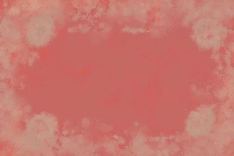 Red and pink watercolor texture background with abstract grunge border and copy Illustrazione stock