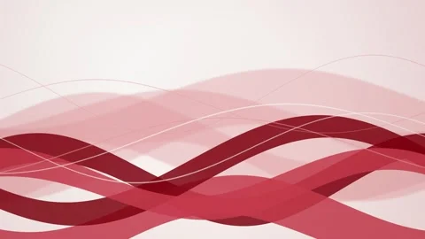 Red and pink wave lines flowing in a rhythmic motion Stock Footage 342216457