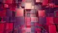 Red and Purple Cubes Squares background, seamless looping HD Footage