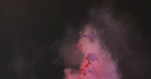 Red and purple explode up Stock-Footage 98212417