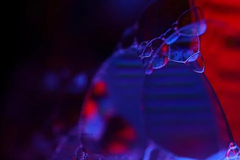 Red and purple fluid forms, flat panels, perfect physical structure Stock Photos