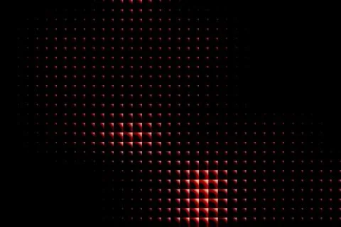 Red and purple gradient triangles forming abstract pattern on black backgro.. 스톡 일러스트