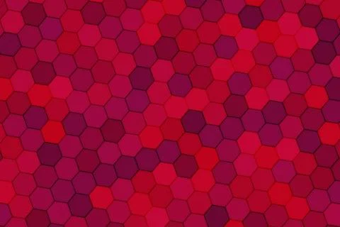Red and purple hexagon pattern background with vibrant colors 库存插图
