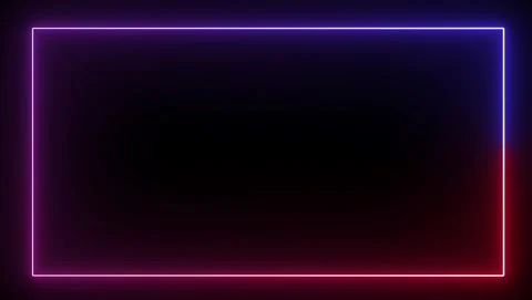 Red and Purple Neon Rectangle Border on Black Background 库存影片 318213875