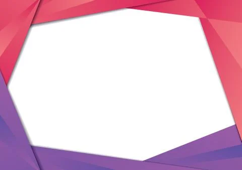 Red and Purple triangle frame border Stock Illustration