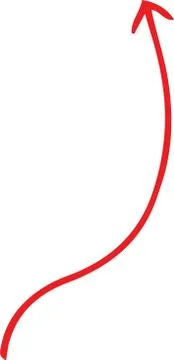 Red and  Simple thin arrow variation illustration Stock Illustration