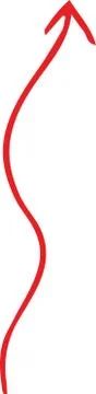 Red and  Simple thin arrow variation illustration Illustrazione stock