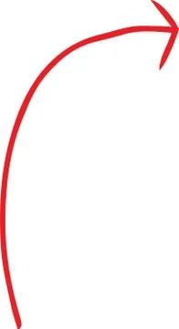 Red and  Simple thin arrow variation illustration Illustrazione stock