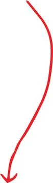 Red and  Simple thin arrow variation illustration Illustrazione stock