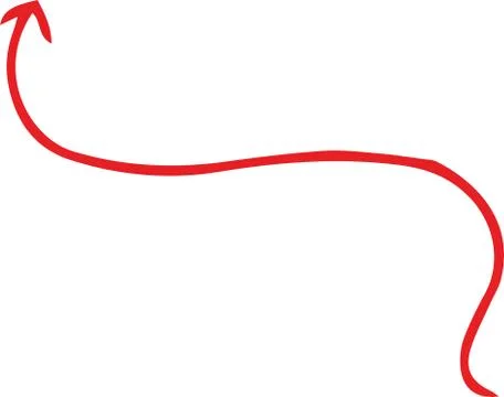 Red and  Simple thin arrow variation illustration Stock Illustration