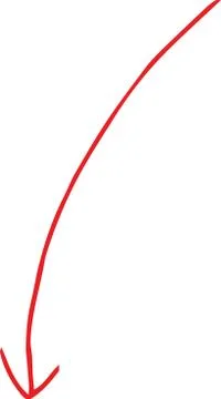 Red and  Simple thin arrow variation illustration Stock Illustration