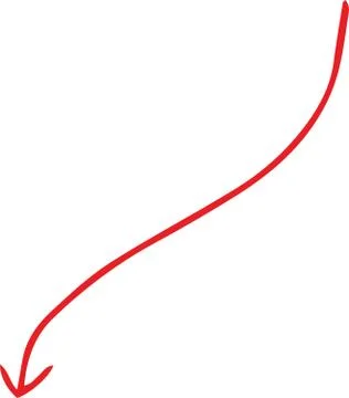 Red and  Simple thin arrow variation illustration Illustrazione stock