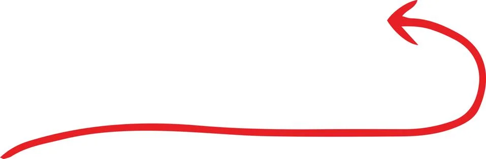 Red and  Simple thin arrow variation illustration Stock Illustration