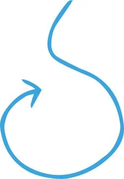 Red and  Simple thin arrow variation illustration Stock Illustration