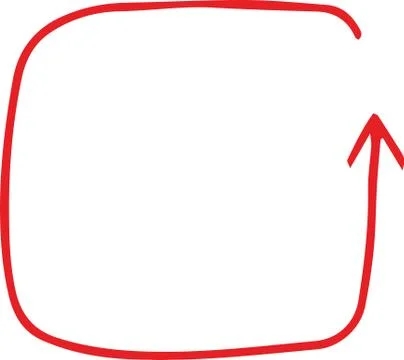 Red and  Simple thin arrow variation illustration Illustrazione stock