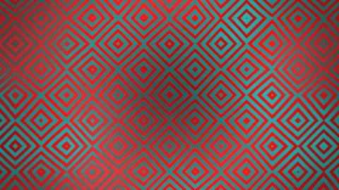 Red and Teal Geometric Diamond Pattern Seamless Loop Stock Footage 340562166