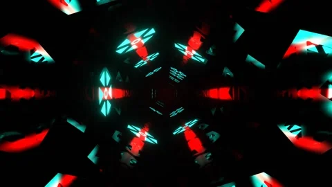 Red and Turquoise Digital Strobe Light Vortex Background VJ Loop in 4K Stock Footage 316899441