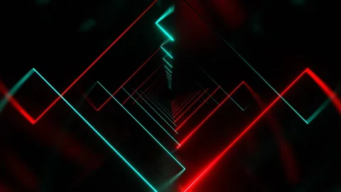 Red and Turquoise Infinite Linear Motion of Neon Background VJ Loop in 4K Stock Footage 344098422