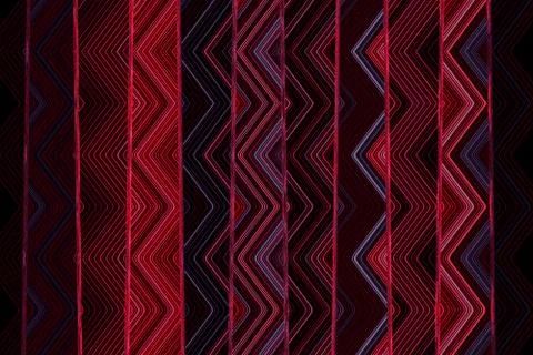 Red and violet vertical lines with zig zag pattern Stock Illustration