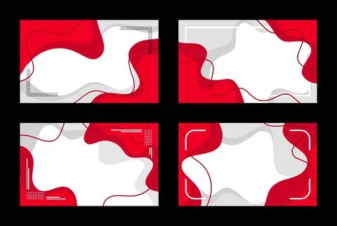 Red and white abstract fluid background Stock Illustration