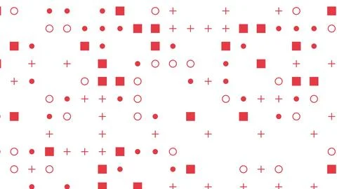 Red and White Abstract Geometric Pattern Design Stock Illustration