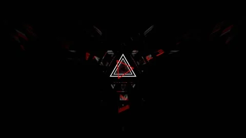 Red and White Abstract Infinite Strobe Triangular Space Background VJ Loop i Stock Footage 334717530