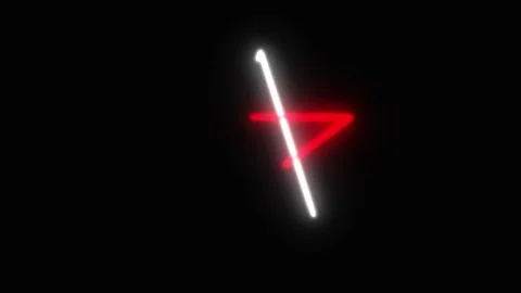 Red and white abstract lines forming geometric shapes in motion against a d.. Video stock 342508043