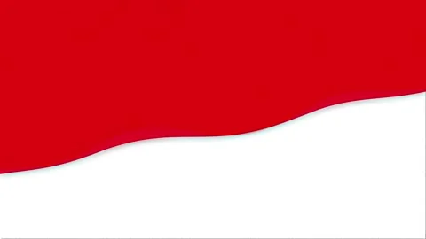 Red and white abstract liquid wave motion Stock Footage 336253862
