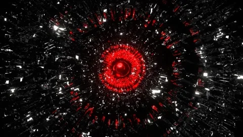 Red and White Abstract Sci-Fi Background VJ Loop l 4K Stock Footage 294928068