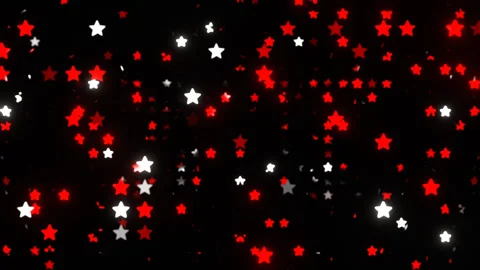 Red and White Abstract Stars Strobe Background VJ Loop in 4K Stock Footage 341804344