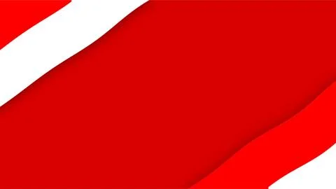 Red and white abstract wave background for Indonesia independence day natio.. Stock Illustration