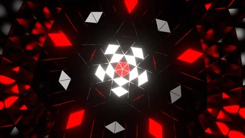Red and White Active Flashing Neon Geometric Background VJ Loop in 4K Stock Footage 306644931