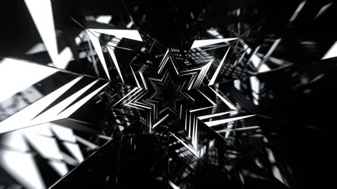 Red and White Acute Angled Fluorescent Abstract Corridor Background VJ Loop  Stock Footage 334717687