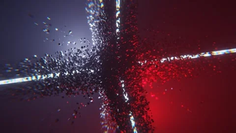 Red and White Amazing Sci-Fi Abstract Background VJ Loop l 4K Stock Footage 296529466