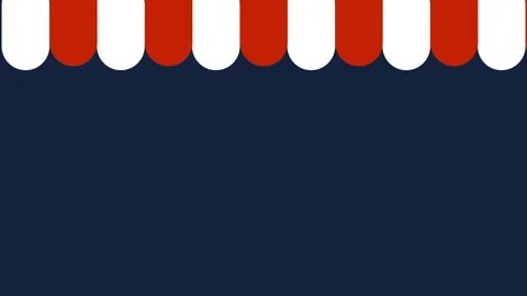 Red and White Awning Stock Footage 335608856